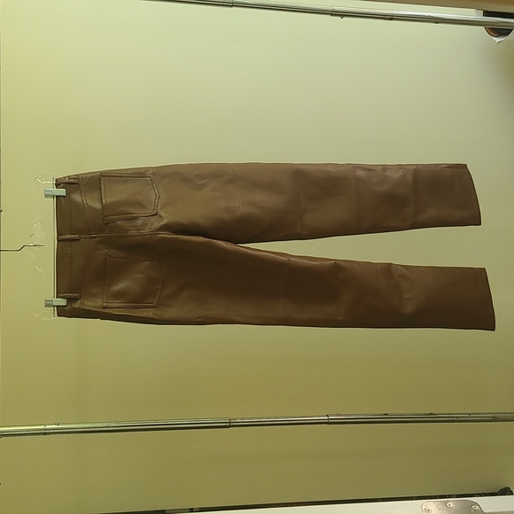 Brown faux leather pants - Picture 4 of 4